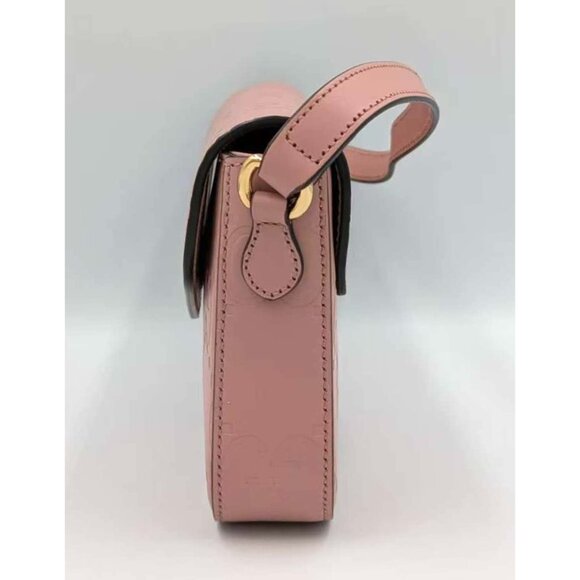 Gucci GG Embossed Super Mini Leather Crossbody Bag Pink 772794 - Picture 5 of 14